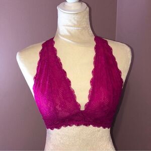 free people lace halter top bralette